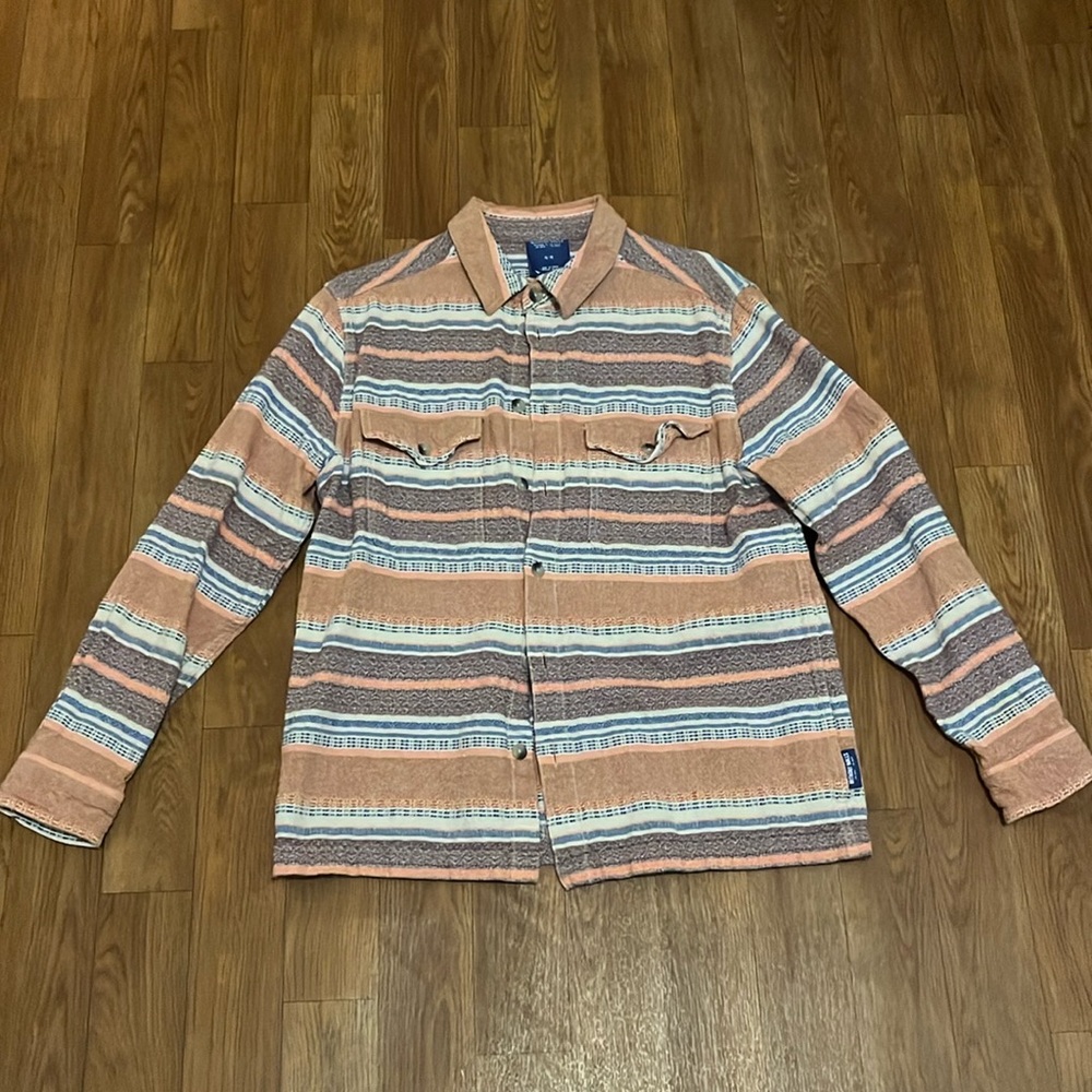 Urban Outfitters Without Walls Textured Stripe Jacquard Shirt Sz M